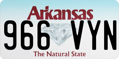 AR license plate 966VYN