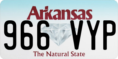AR license plate 966VYP
