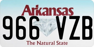 AR license plate 966VZB