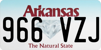 AR license plate 966VZJ