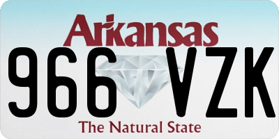 AR license plate 966VZK