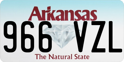 AR license plate 966VZL