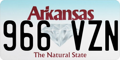 AR license plate 966VZN