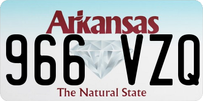 AR license plate 966VZQ