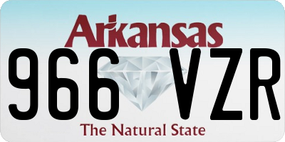 AR license plate 966VZR