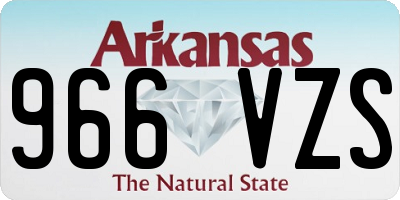 AR license plate 966VZS