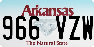 AR license plate 966VZW