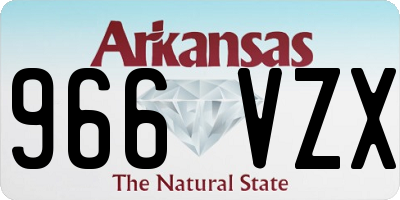 AR license plate 966VZX