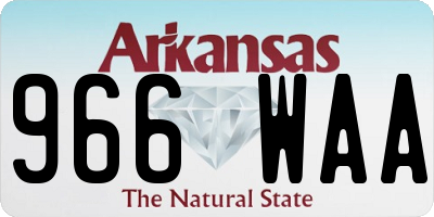 AR license plate 966WAA