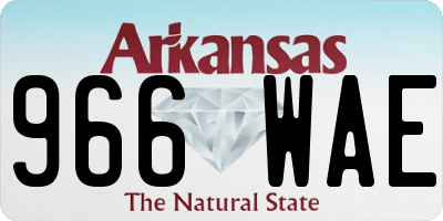 AR license plate 966WAE