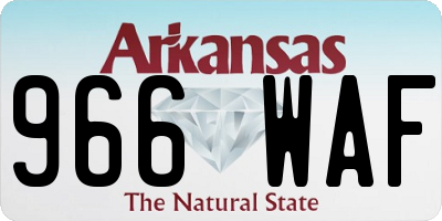 AR license plate 966WAF