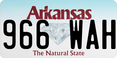 AR license plate 966WAH