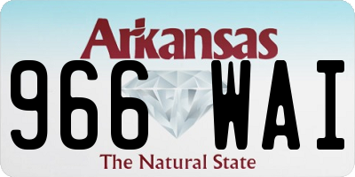 AR license plate 966WAI
