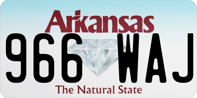 AR license plate 966WAJ