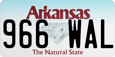 AR license plate 966WAL