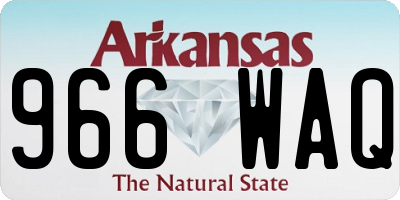 AR license plate 966WAQ