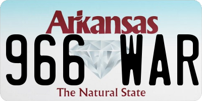 AR license plate 966WAR