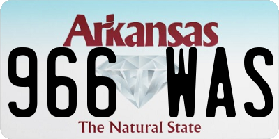 AR license plate 966WAS