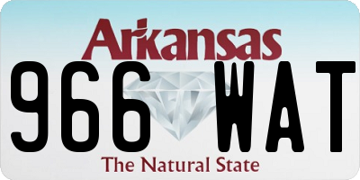 AR license plate 966WAT