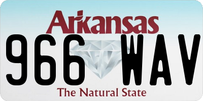 AR license plate 966WAV