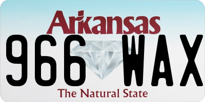 AR license plate 966WAX