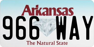 AR license plate 966WAY
