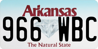AR license plate 966WBC