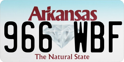 AR license plate 966WBF