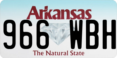 AR license plate 966WBH