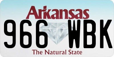 AR license plate 966WBK