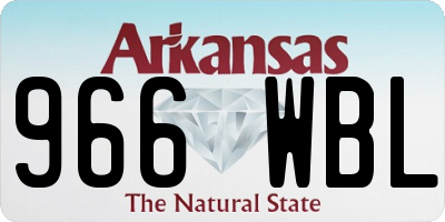 AR license plate 966WBL
