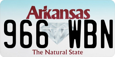 AR license plate 966WBN