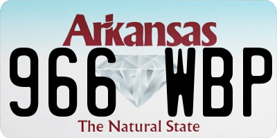 AR license plate 966WBP