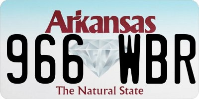 AR license plate 966WBR