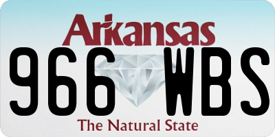 AR license plate 966WBS