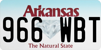 AR license plate 966WBT