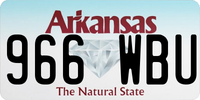 AR license plate 966WBU