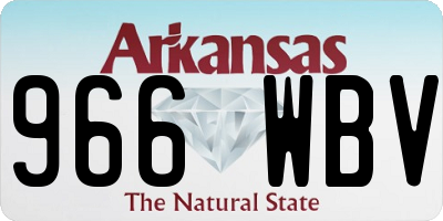 AR license plate 966WBV