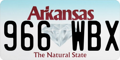 AR license plate 966WBX