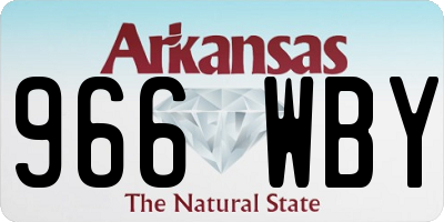 AR license plate 966WBY
