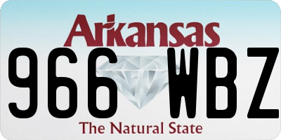 AR license plate 966WBZ