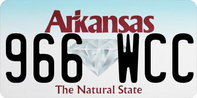 AR license plate 966WCC