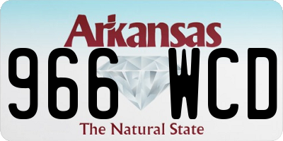 AR license plate 966WCD