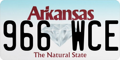 AR license plate 966WCE