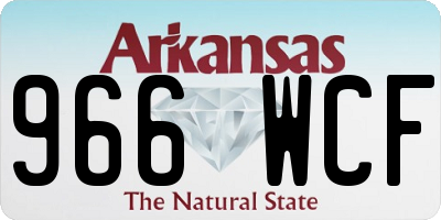 AR license plate 966WCF