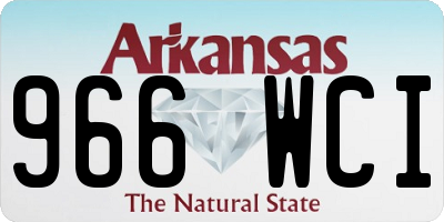 AR license plate 966WCI