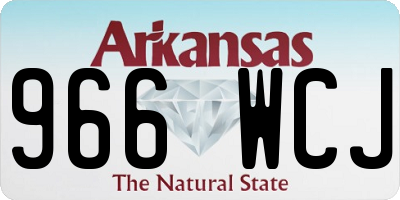 AR license plate 966WCJ