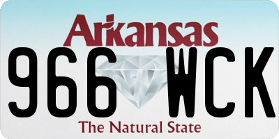 AR license plate 966WCK