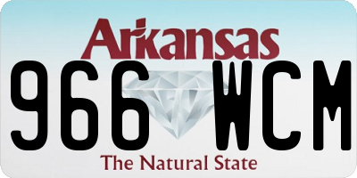 AR license plate 966WCM