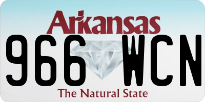 AR license plate 966WCN
